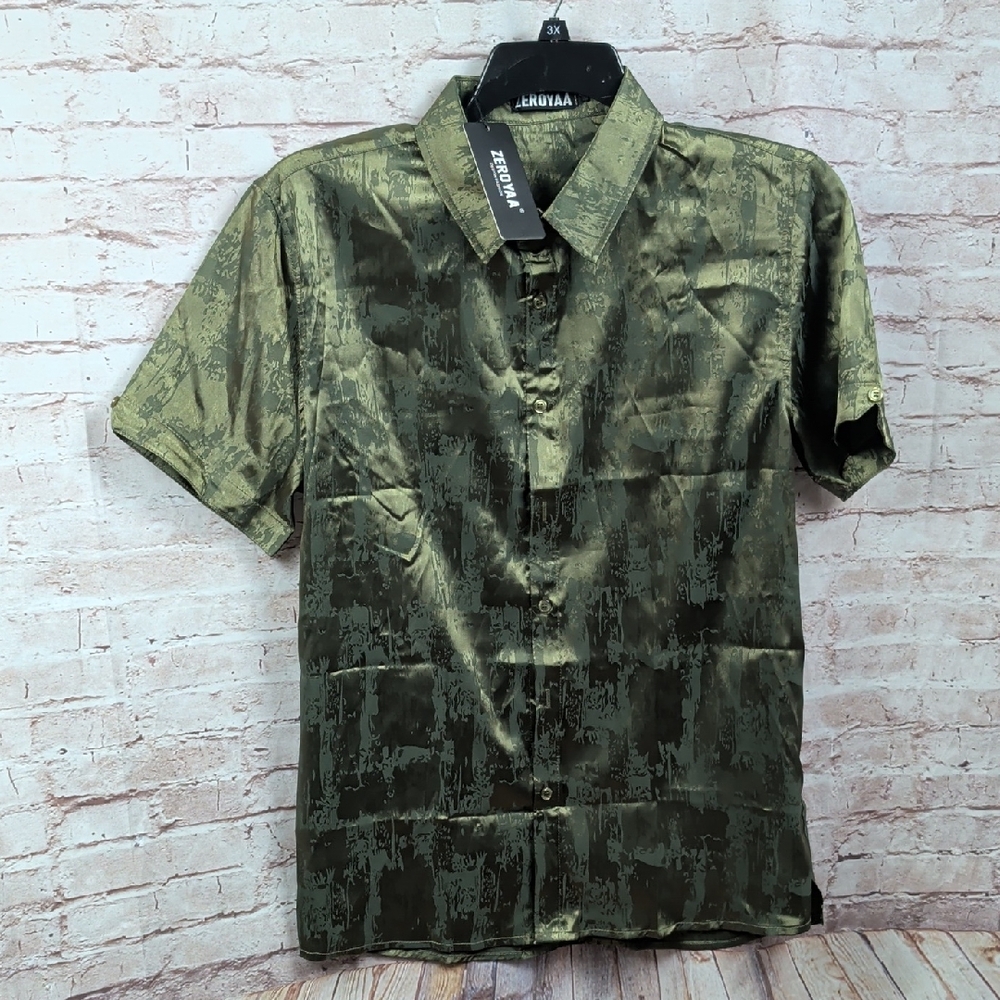 Zeroyaa Button Down Shirt Small New Nwt
